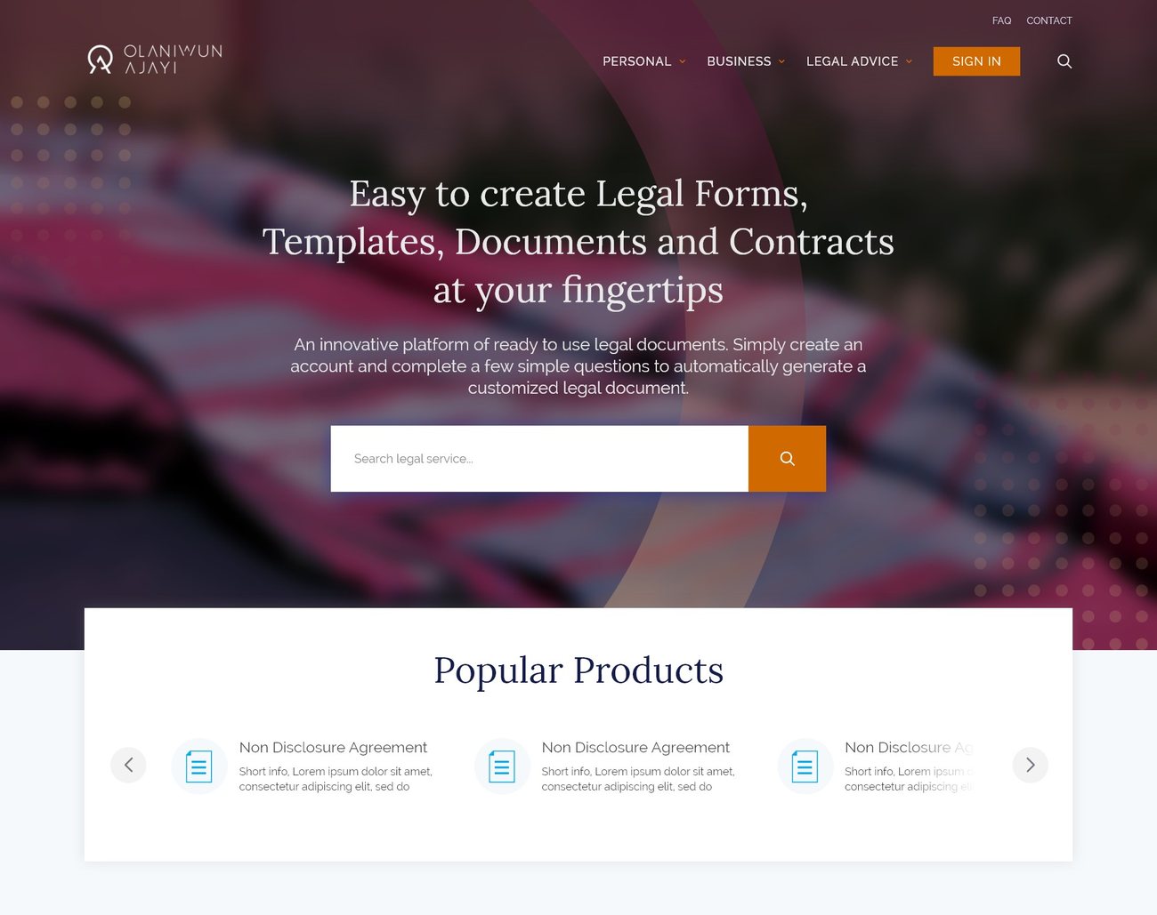 LaniDigital legal-services homepage