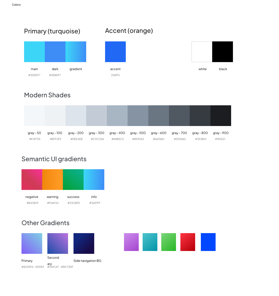 Color palette