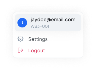 Profile dropdown