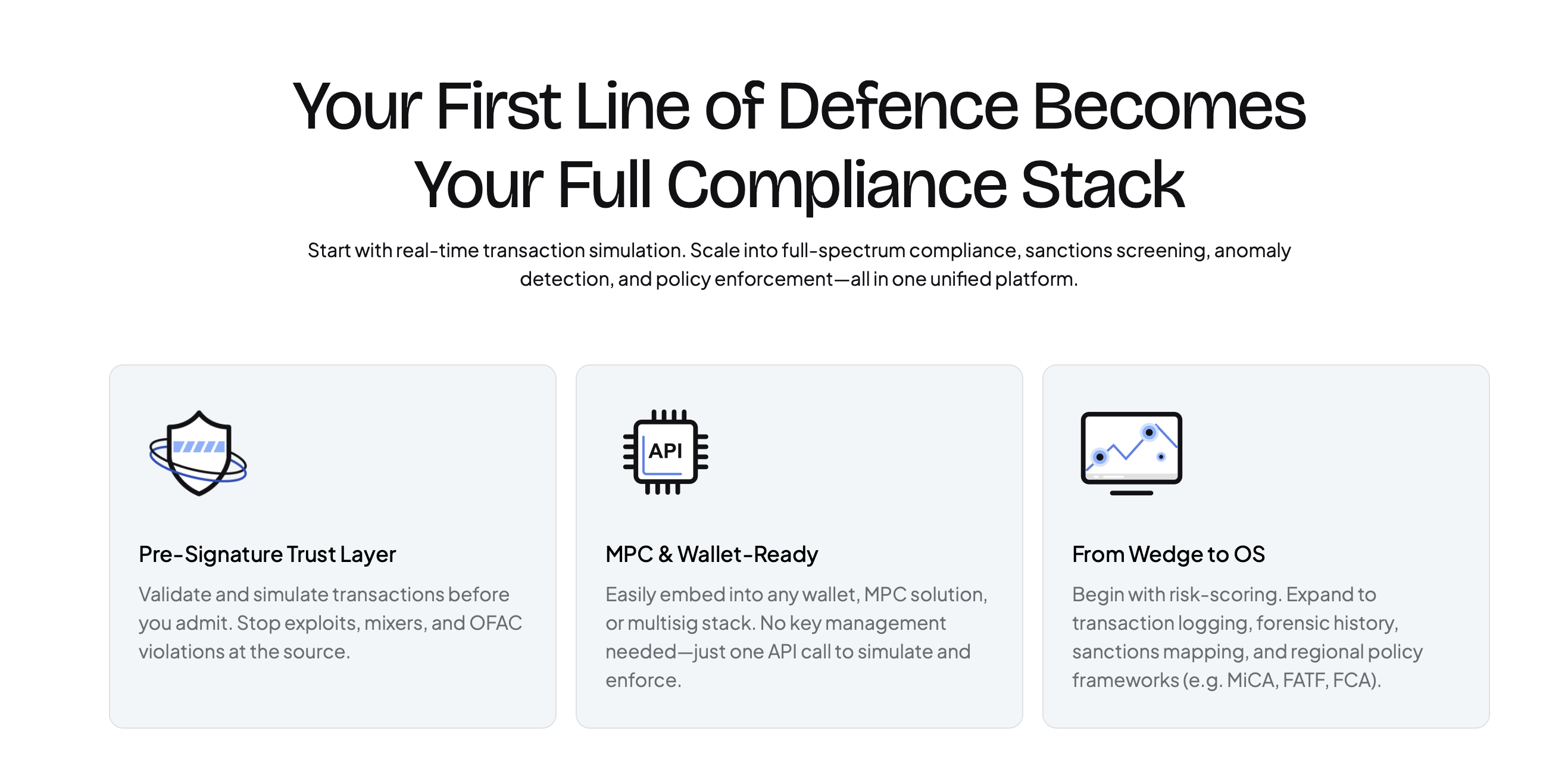 Web3Firewall compliance stack section